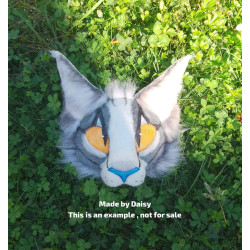 Feline 3d printed Base for Therian mask